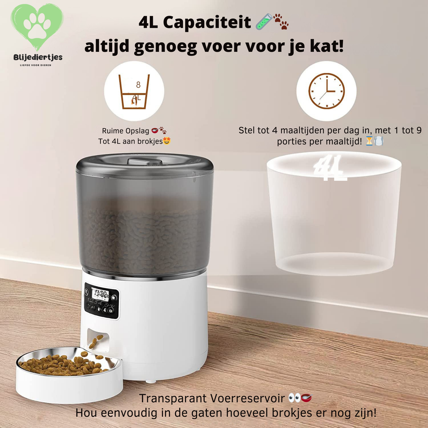 SmartFeeder™ – Slimme Voerautomaat voor Jouw Huisdier 🐾 - Blijediertjes Blijediertjes ⚫ Midnight Snack Blijediertjes SmartFeeder™ – Slimme Voerautomaat voor Jouw Huisdier 🐾