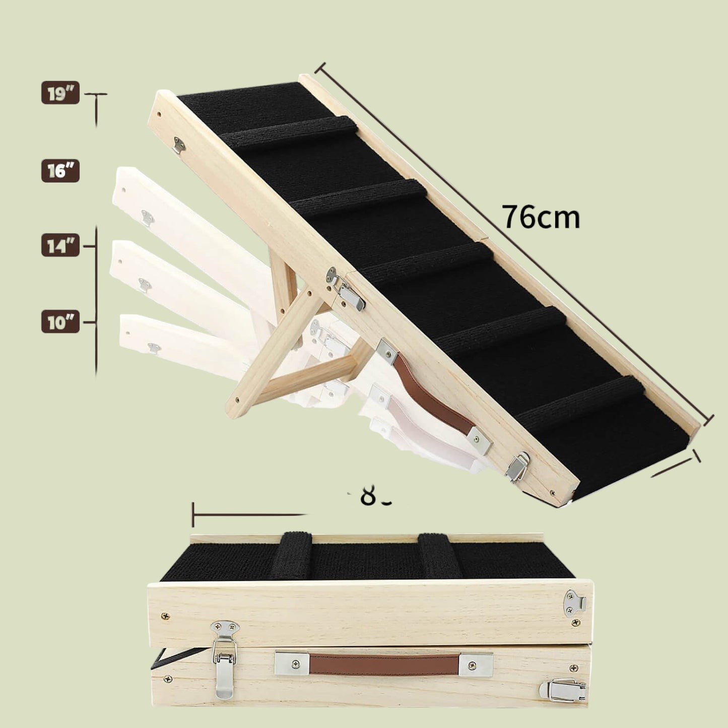 Verstelbare opvouwbare huisdierenhelling
