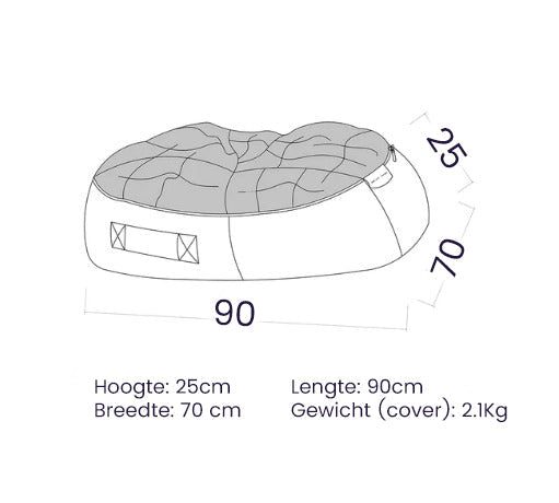 Orthopedisch Luxe Huisdier Loungebed Met Antislipbodem