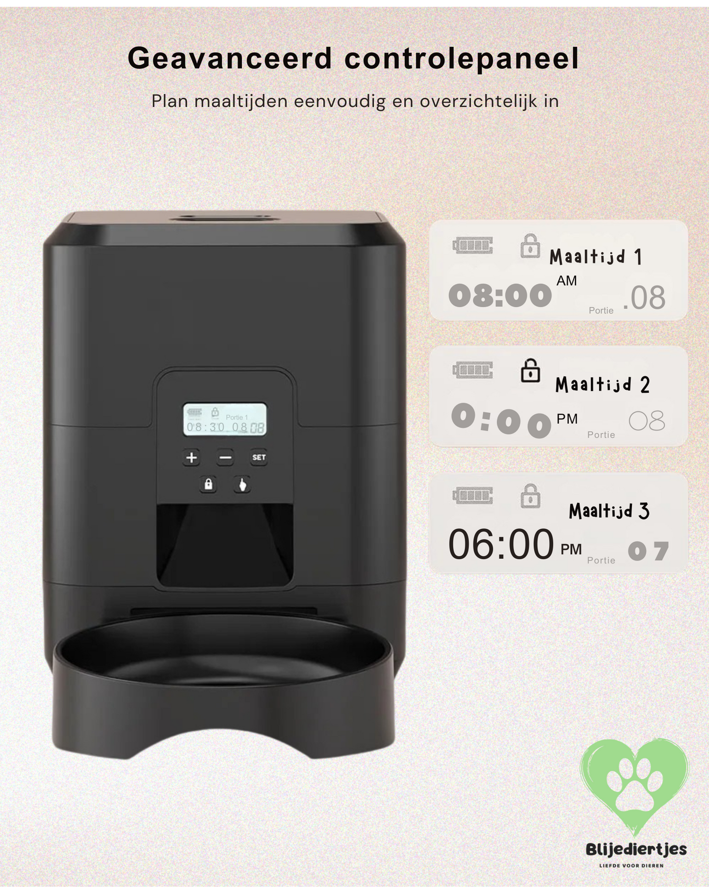 FeedBuddy – Slim, Betrouwbaar en Altijd Verbonden! 🐾 - Blijediertjes Blijediertjes FeedBuddy Noir Blijediertjes FeedBuddy – Slim, Betrouwbaar en Altijd Verbonden! 🐾