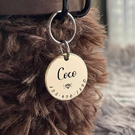 Gepersonaliseerde ID-tags voor Huisdieren - Blijediertjes Blijediertjes Goud / XS 18 mm Blijediertjes Gepersonaliseerde ID-tags voor Huisdieren