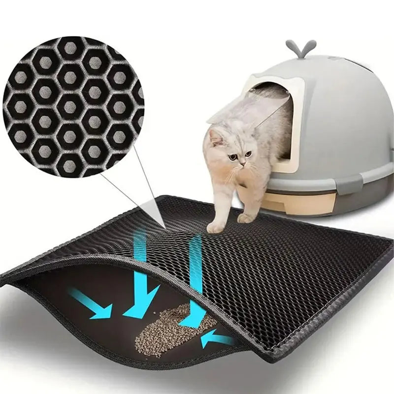 PawClean™ Kattenbakmat – Slim, Schoon & Comfortabel 🐾✨ - Blijediertjes Blijediertjes Zwart / S 45x60cm Blijediertjes PawClean™ Kattenbakmat – Slim, Schoon & Comfortabel 🐾✨