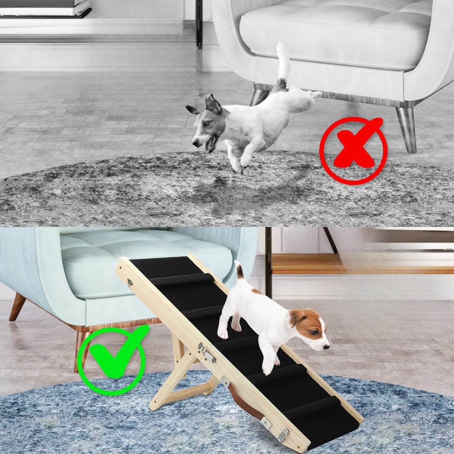 Verstelbare opvouwbare huisdierenhelling