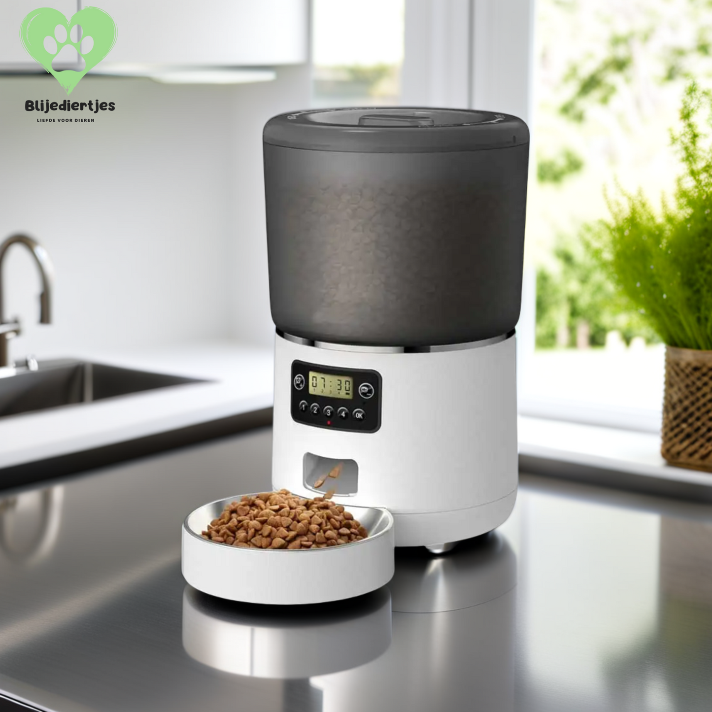 SmartFeeder™ – Slimme Voerautomaat voor Jouw Huisdier 🐾 - Blijediertjes Blijediertjes ⚪ Marshmallow Munch Blijediertjes SmartFeeder™ – Slimme Voerautomaat voor Jouw Huisdier 🐾