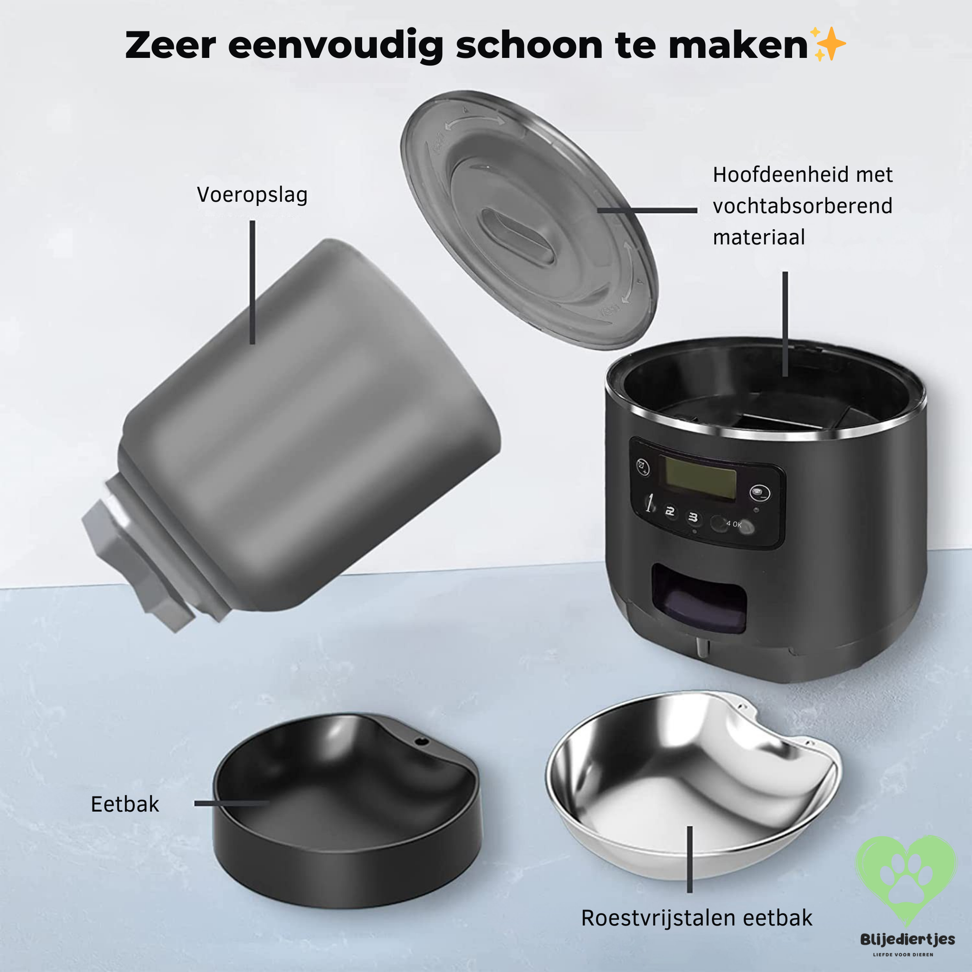 SmartFeeder™ – Slimme Voerautomaat voor Jouw Huisdier 🐾 - Blijediertjes Blijediertjes ⚫ Midnight Snack Blijediertjes SmartFeeder™ – Slimme Voerautomaat voor Jouw Huisdier 🐾